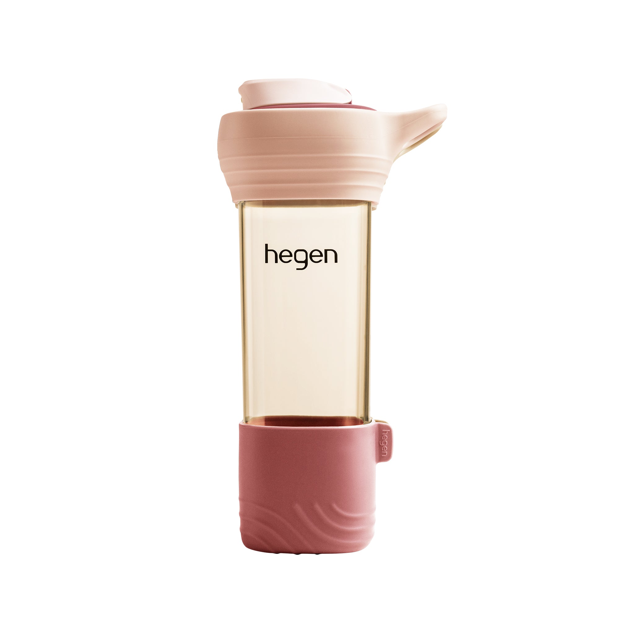 Hegen PCTO™ 450ml/15oz Lifestyle Bottle PPSU Pink Rosette with Loop and Boot