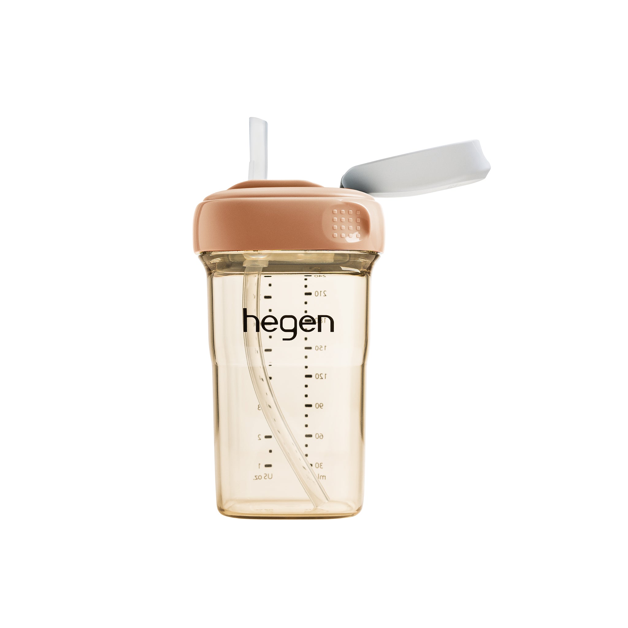 Hegen PCTO™ 240ml/8oz Straw Cup PPSU (Slow Flow) - Pink/Grey/Blue/Purple/Auburn