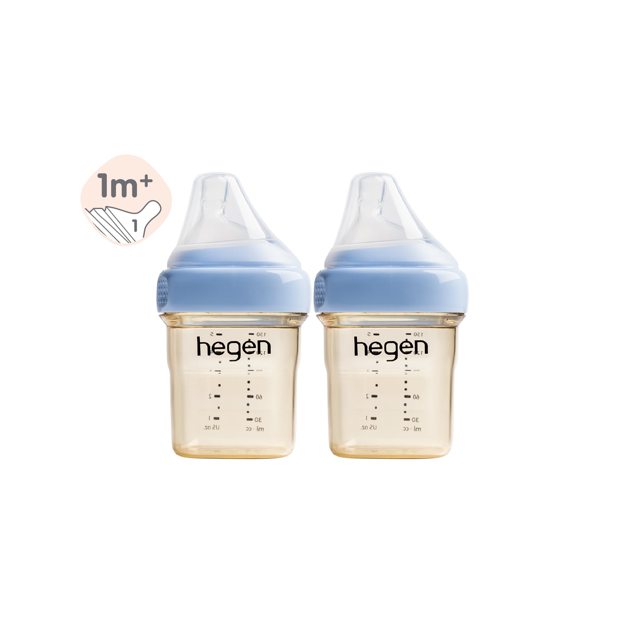 Hegen PCTO™ 150ml/5oz Feeding Bottle PPSU (2-pack) - White/Pink/Blue/Purple/Auburn
