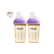 Hegen PCTO™ 240ml/8oz Feeding Bottle PPSU (2-pack) - White/Pink/Blue/Purple/Auburn