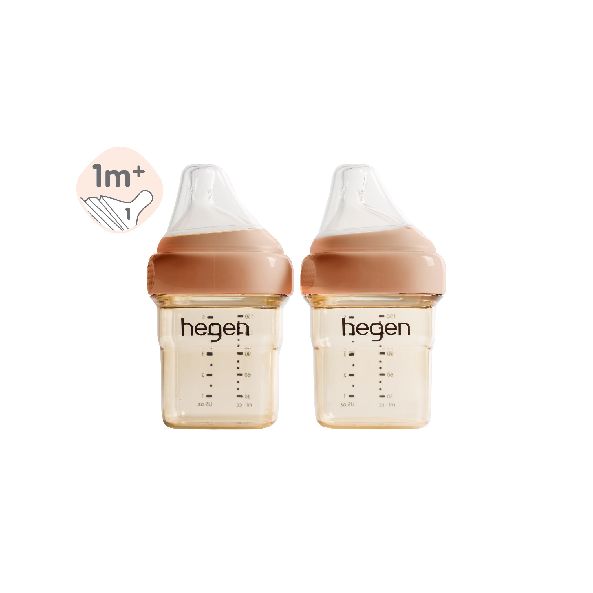 Hegen PCTO™ 150ml/5oz Feeding Bottle PPSU (2-pack) - White/Pink/Blue/Purple/Auburn