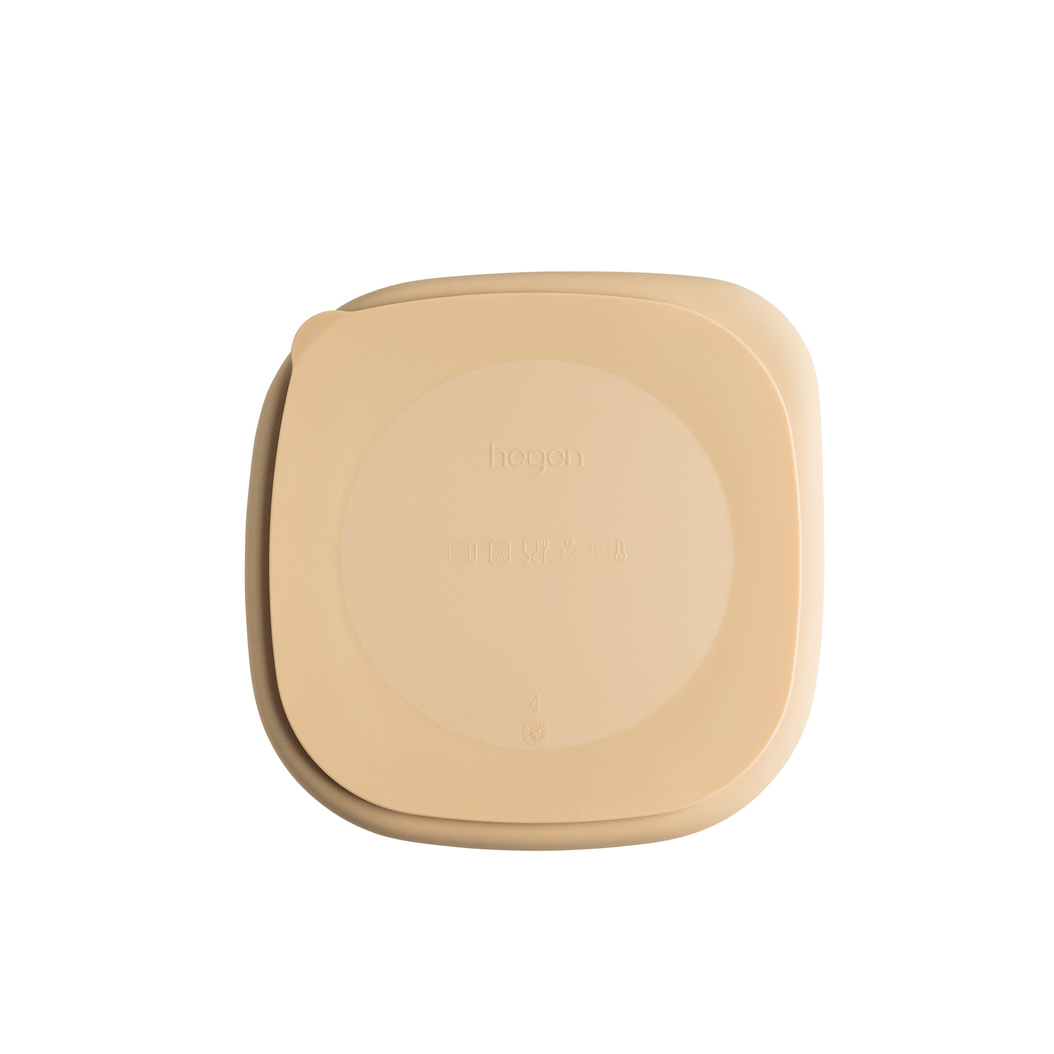 Hegen Divided Suction Plate Silicone Taupe