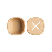 Hegen Suction Bowl with Snack Lid Silicone Taupe