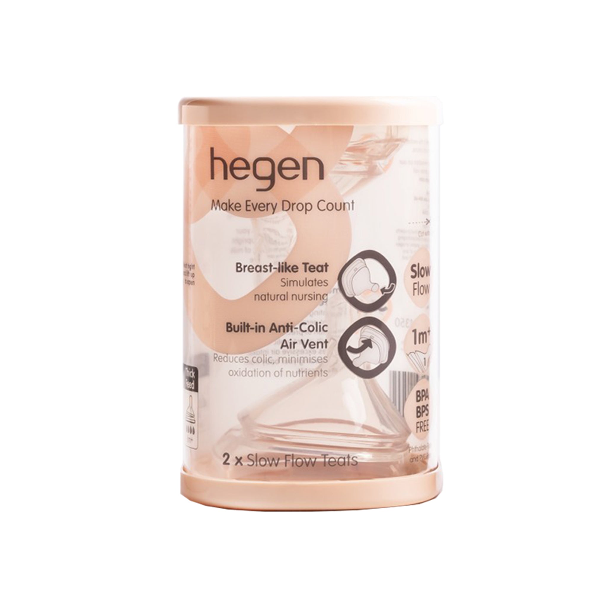 Hegen Teat Slow Flow (2-pack)