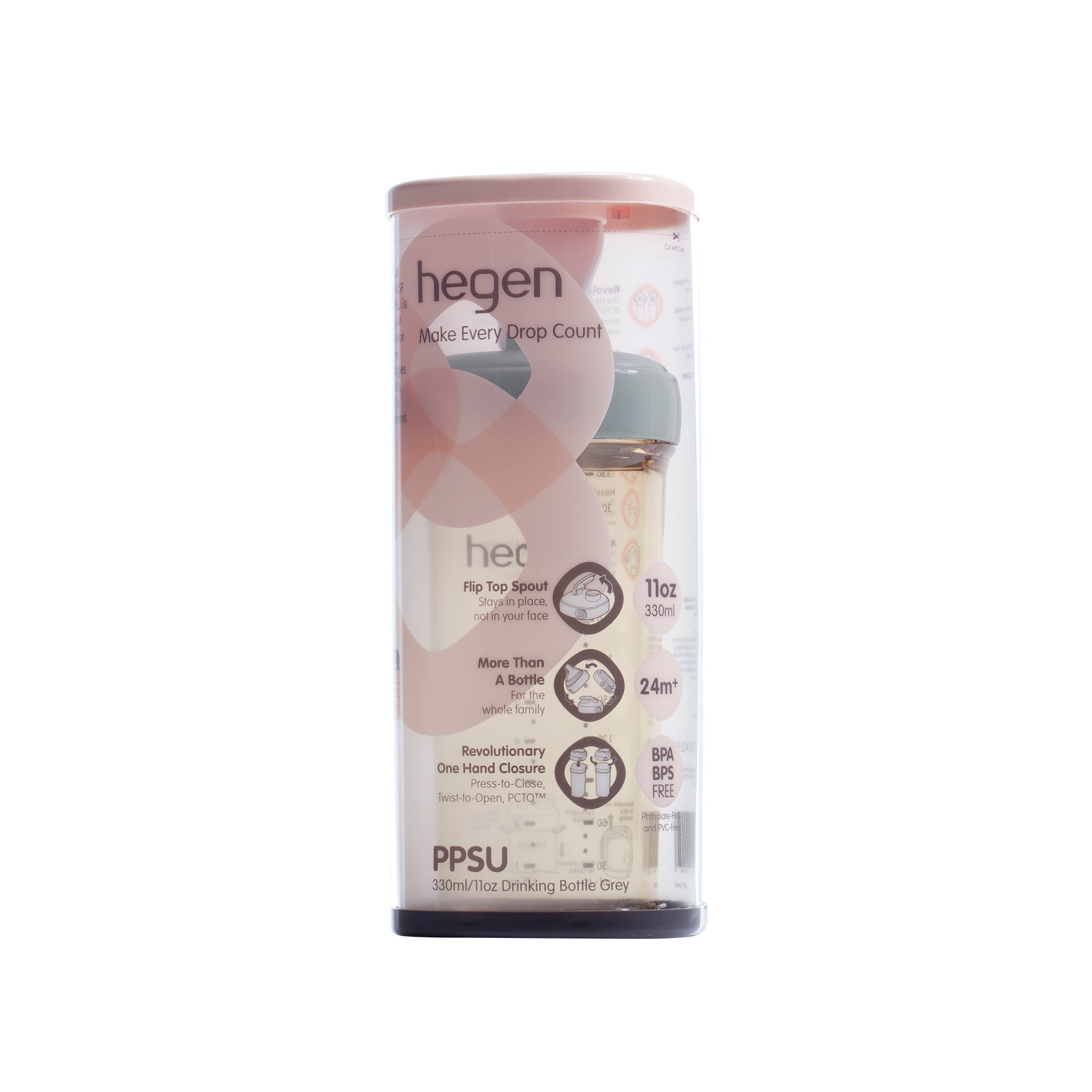 Hegen PCTO™ 330ml/11oz Drinking Bottle PPSU Grey